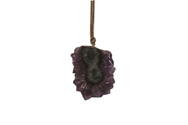 Amethyst Cluster Crystal Necklace 3